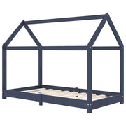 Giroletto per Bambini | Letto Infantile | Lettino Grigio in Massello di Pino 70x140 cm