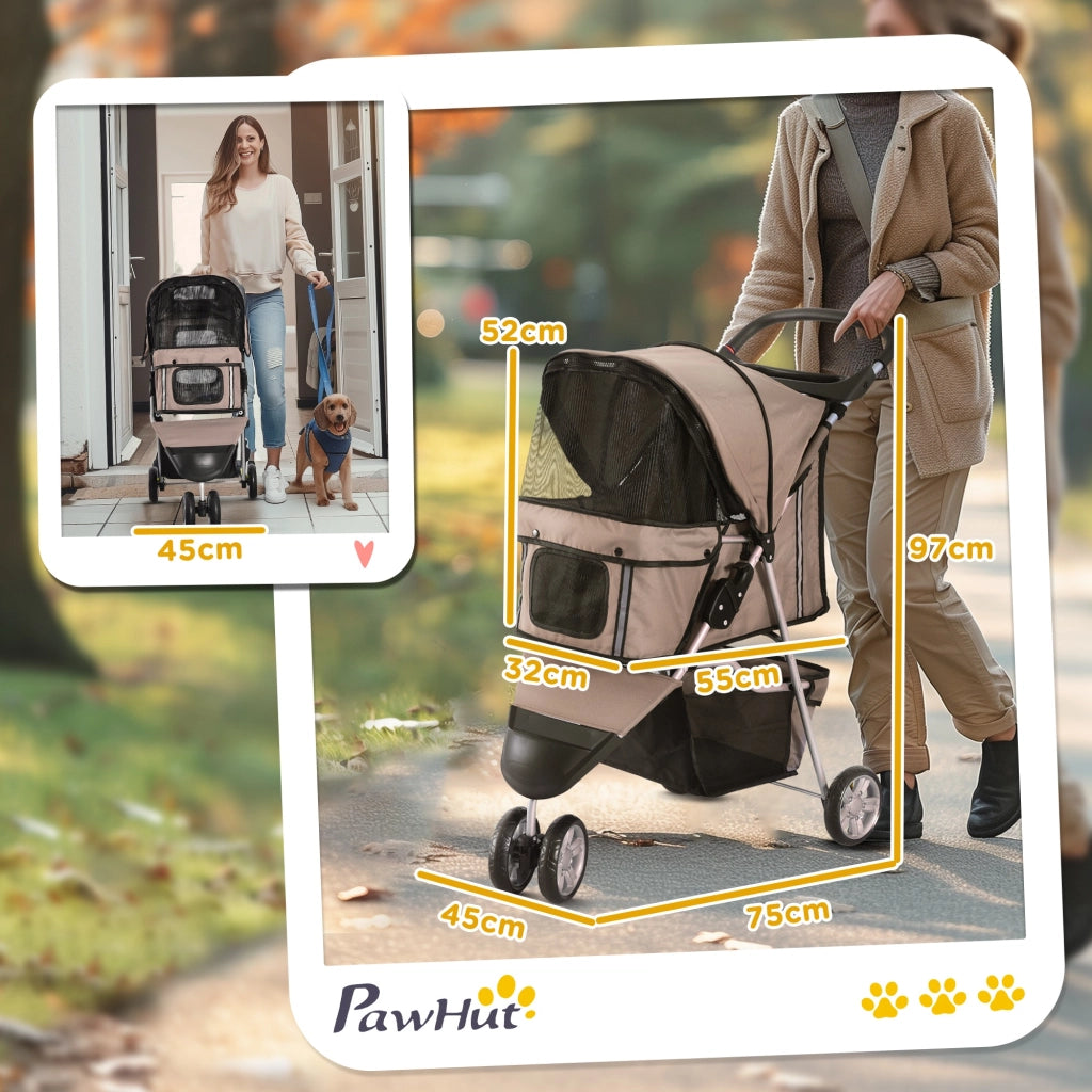 Carrello per animali domestici pieghevole ¨C zephmum ¨C Grigio