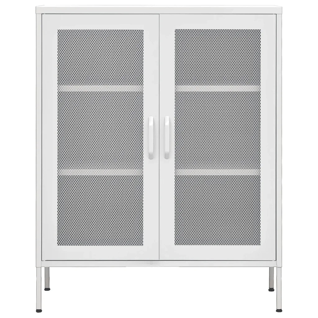 Armadietto Bianco 80x35x101,5 cm in Acciaio 336179
