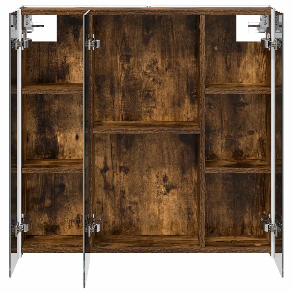 Mobiletto per specchio da bagno Rovere fumé 73.5 x 15.5 x 70 cm