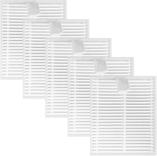 Filtro HEPA 5 pezzi - Accessori di sostituzione filtro - Adatto per Roborock Q7 M5/Q7 L5 - Riciclabile/Lavabile - Filtra il 99,98% delle particelle - Filtro aspirapolvere