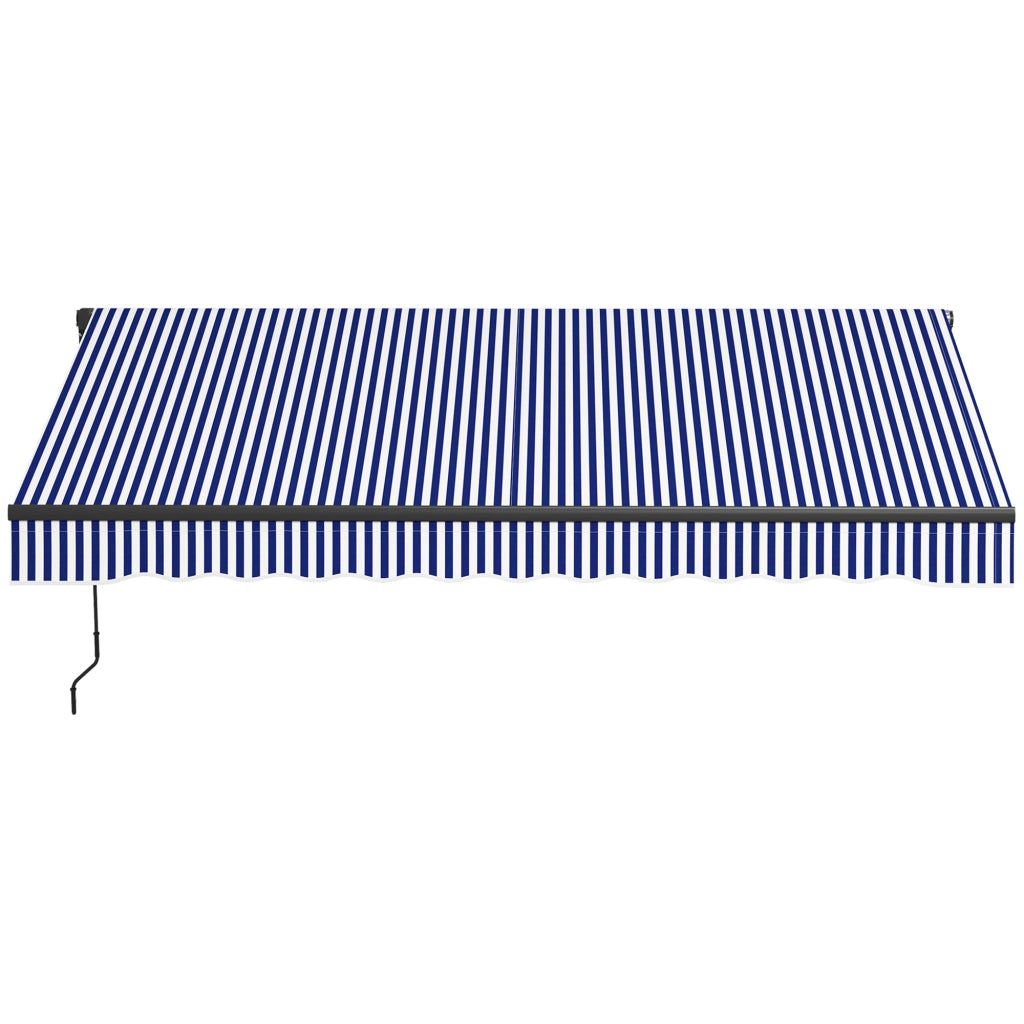 Tenda da sole retrattile manuale con manovella ¨C Xylo ¨C alluminio poliestere blu bianco