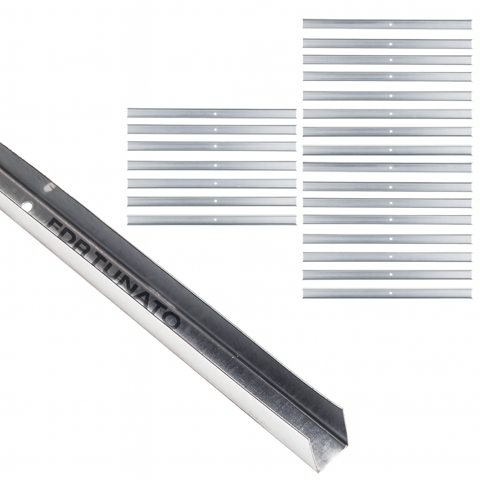 Guida u standard 2 m profilo preforato sp 0,6 mm fissaggio cartongesso 24 pezzi *** misure 30 x 28 x 30 mm, confezione 1