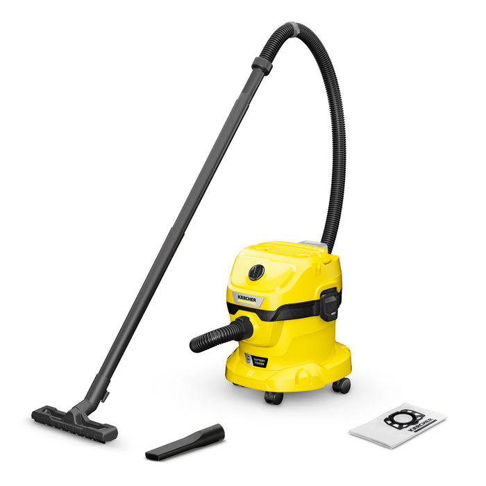 KARCHER Bidone aspiratutto solido liquidi a batteria WD 2-18 V-12/18 - Potenza allacciata: 270 W - Capacità vano raccolta: 12 l - Materiale vano di raccolta: Plastica 
