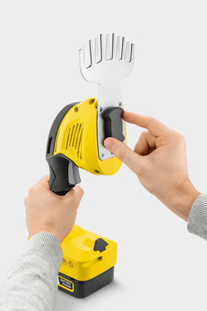 KARCHER Tagliaerba e arbusti a batteria GSH 18-10 Battery - Piattaforma batteria: Piattaforma Battery Power+ 18 V  - Lunghezza di taglio della lama dell'arbusto: 20 cm - Passo del dente della lama dell'arbusto: 10 mm