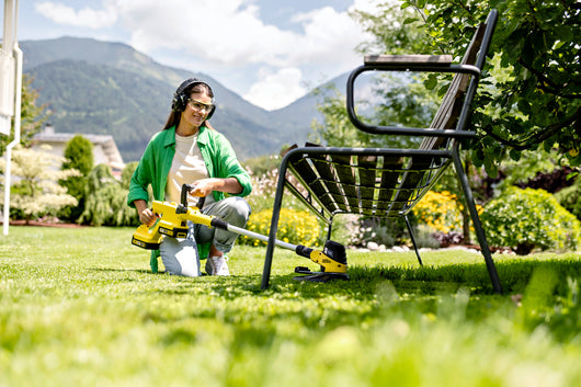 KARCHER Tagliaerba a batteria LTR 3-18 Dual - Piattaforma batteria: Piattaforma Battery Power+ 18 V  - Diametro di taglio: 30 cm - Taglierina più resistente: Linea di testa