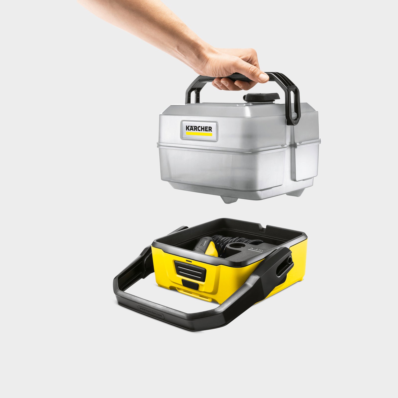 KARCHER Idropulitrici portatili OC 3 Plus Car - Portata: max. 2 l/min - Tipo di batteria: Batteria agli ioni di litio  - Autonomia: 15 min
