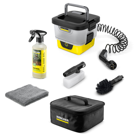 KARCHER Idropulitrici portatili OC 4 + Bike Kit - Pressione variabile: Bassa pressione  - Portata: max. 2 l/min - Dispositivo alimentato a batteria: 1