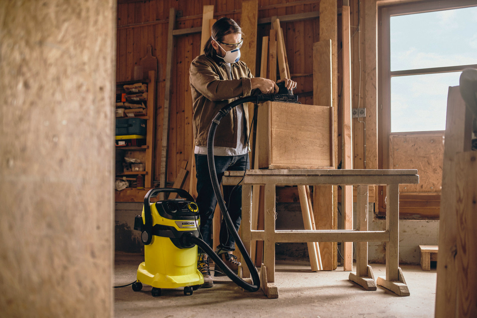 KARCHER Bidone aspiratutto solido liquidi WD 5 P V-25/5/22 - Potenza allacciata: 1100 W - Capacità vano raccolta: 25 l - Materiale vano di raccolta: Plastica