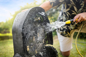 KARCHER Robot rasaerba RCX 6 - robot senza cavo perimetrale, Superficie coperta: 3.000 m², Traiettoria parallela, Inclinazione fino al 70%, Trazione 4WD, Rilevamento ostacoli, GPS + RTK + Telecamera