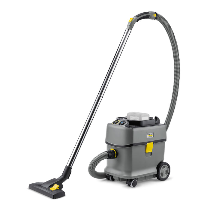 KARCHER Aspirapolvere Professionale a batteria T 15/1 Bp - Capacità del contenitore: 15 l - Materiale vano di raccolta: Plastica con materiale riciclato  - Rumorosità: 57 dB(A)