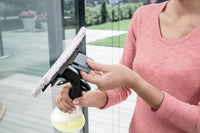 KARCHER Set di 2 panni in microfibra per spray lavavetri WV - Raschietto rimuovi sporco in plastica incluso - Quantità: 2 Pezzo(i) - Composizione della fibra tessile: 70% poliestere; 30% poliammide  - Colore: Bianco