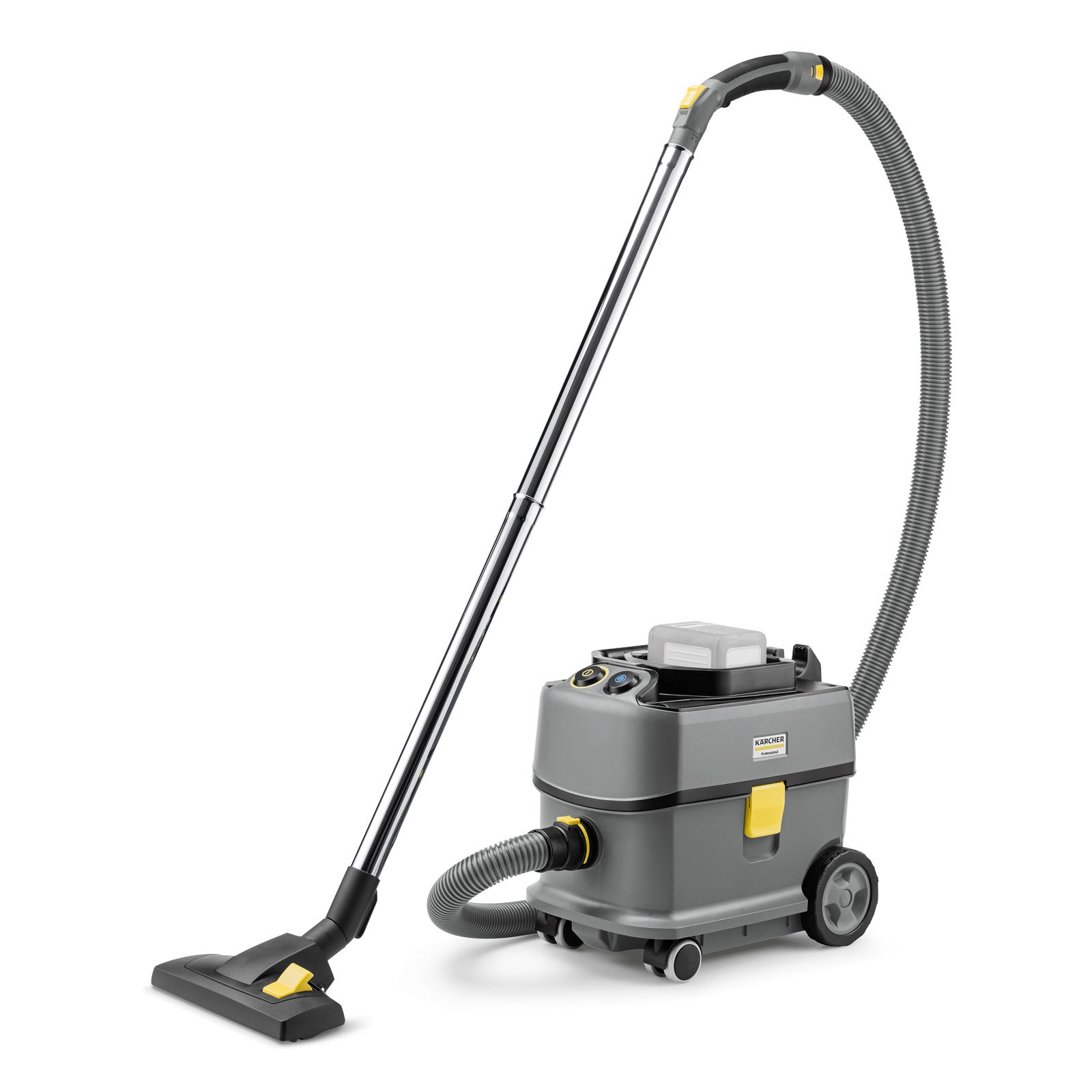KARCHER Aspirapolvere Professionale a batteria T 10/1 Bp - Capacità del contenitore: 10 l - Materiale vano di raccolta: Plastica con materiale riciclato  - Rumorosità: 57 dB(A)
