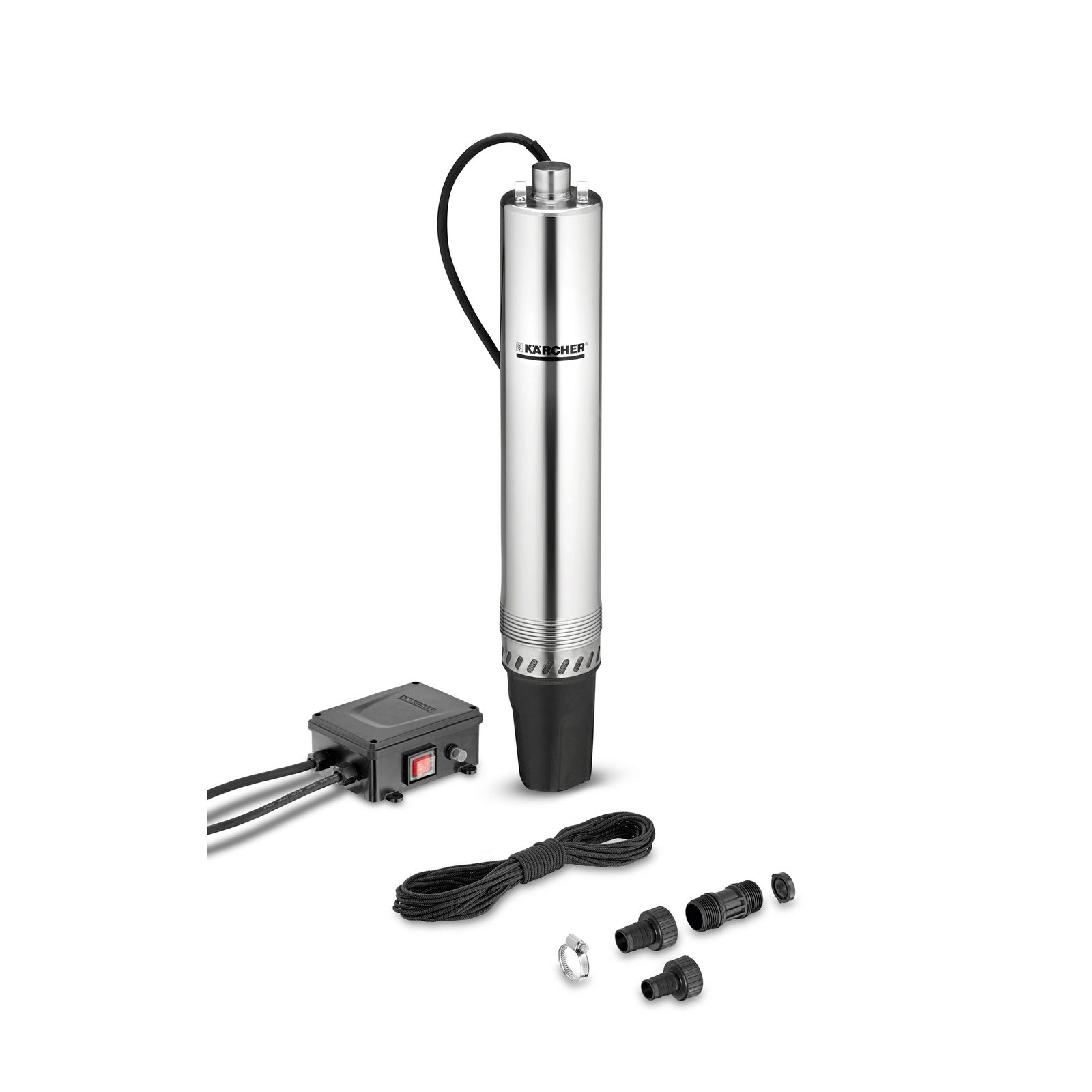 KARCHER Elettropompa sommersa a pressione BP 4 Deep Well - Potenza assorbita, max.: 700 W - Portata, max.: < 4600 l/h - Altezza di erogazione: 43 m