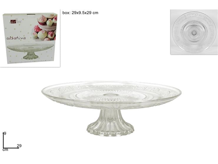 Alzata Alzatina Patisserie Centrotavola in Vetro Angle 29 cm