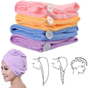 Trade Shop - Asciugamano In Microfibra Morbida Ad Asciugatura Rapida Turbante Per Capelli Cuffia -