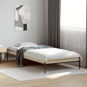 Giroletto-Struttura Letto Rovere Sonoma 100x200 cm Legno Multistrato e Metallo 715467