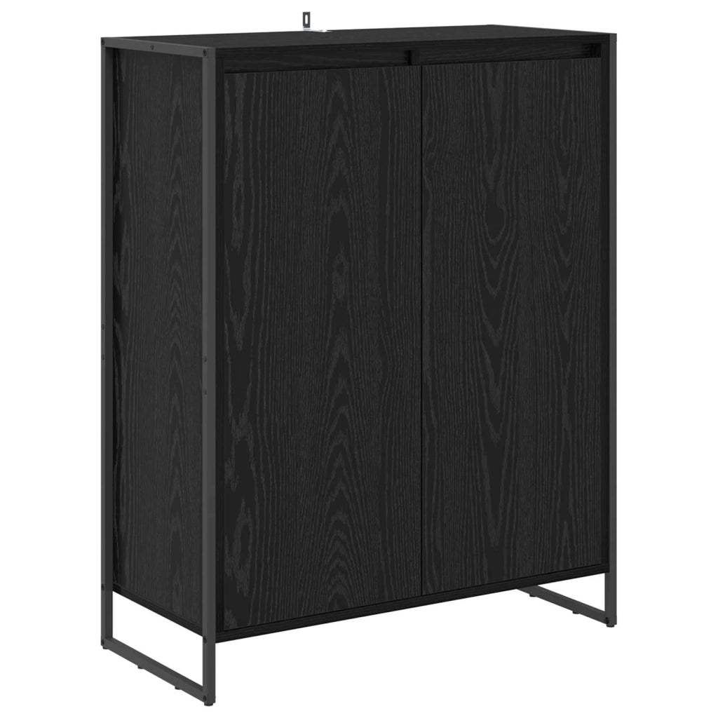 Mobile per scarpe con porta-Scarpiera Rovere Nero 79 x 36 x 100 cm