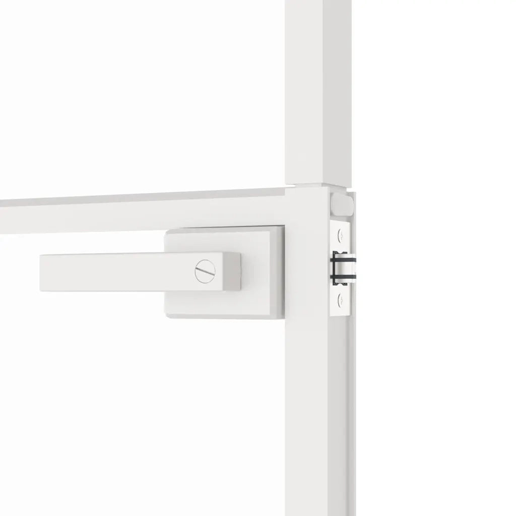 vidaXL Porta Interna Bianca 93x201,5cm Vetro Temperato Alluminio Slim