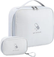 Due borse medicamentose portatili con organizzatore per pillole - grigio 12*9 Borsa medicamentosa per attività all'aperto sport casa campeggio escursioni