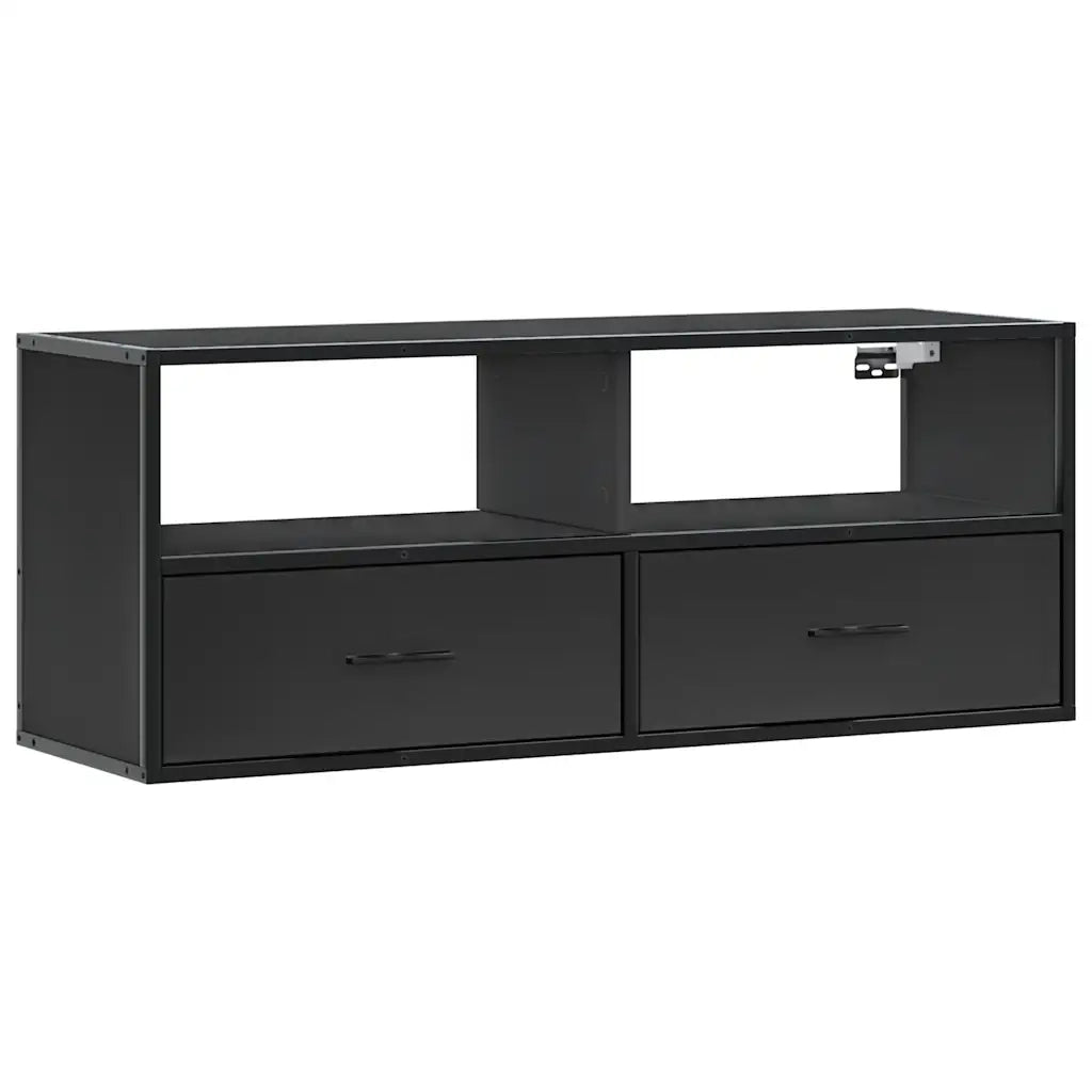 Mobile TV | Armadietto TV | Mobile Porta TV Nero 100x31x39,5 cm in Truciolato e Metallo