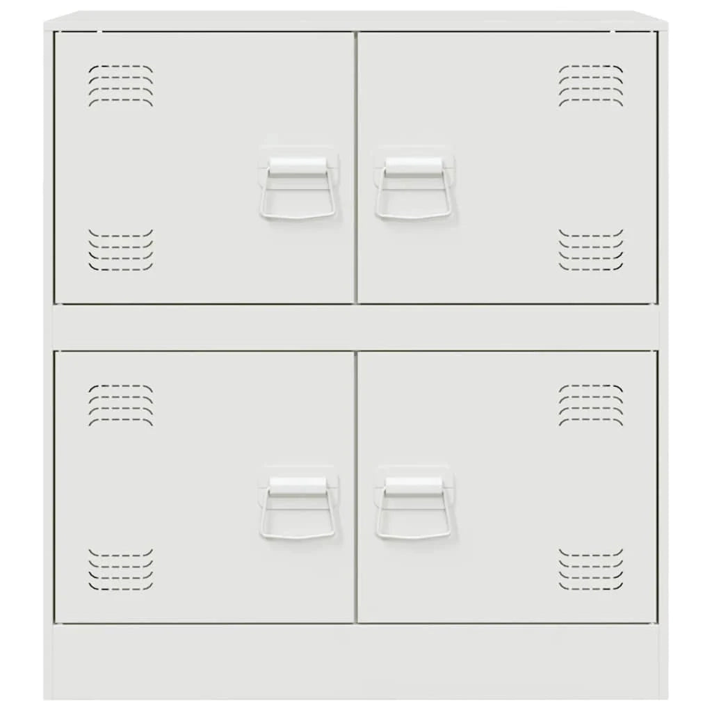 Buffet credenza cassettiera armadio mobile contenitore organizer per cucina soggiorno salotto 67 x 39 x 73 cm acciaio bianco 02_0030387