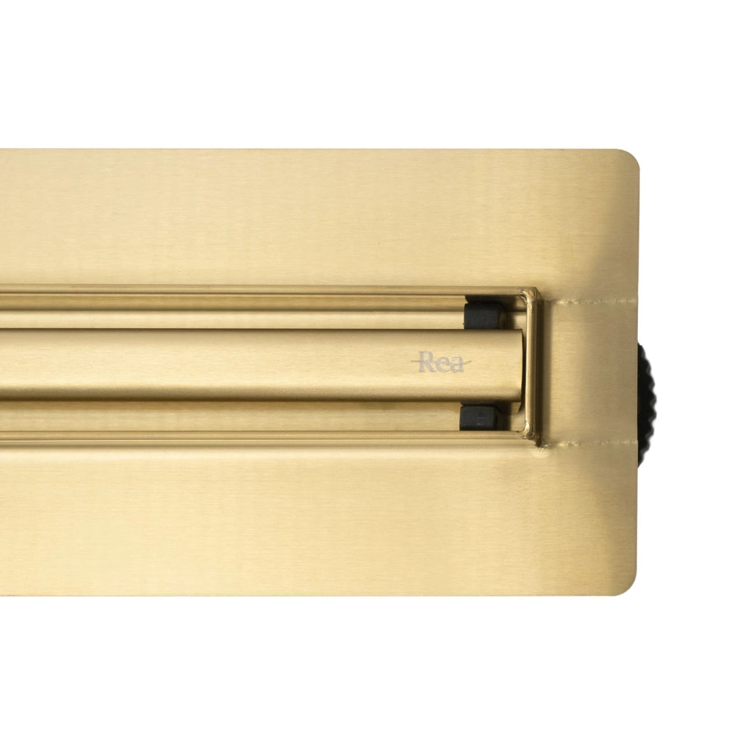 Scarico Lineare Rea Neox Slim Pro Brush Gold 100