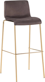 Barhocker Hoover Samt 4-FuЯ Gold