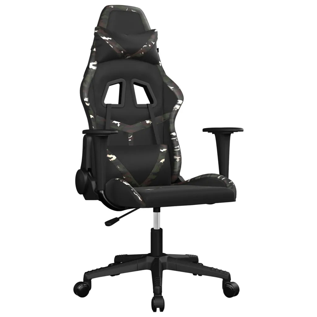 Sedia da Gaming | Sedia da e-sports Nero e Mimetico in Similpelle