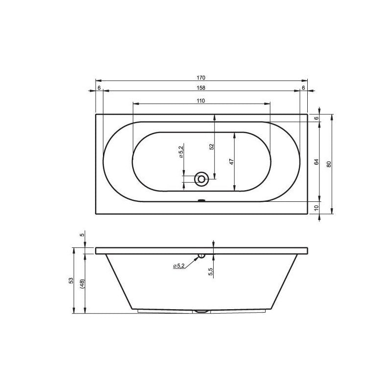 Colonna doccia termostatica a parete in ottone cromato con doccetta H. 111 cm