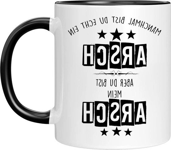 Tazza da Caffè con Scritta "Sei il Mio Idiota" - Tazza per Ufficio con Messaggio - Tazze per Uomo - Regalo di Compleanno - Regalo di Matrimonio - Tazza di San Valentino