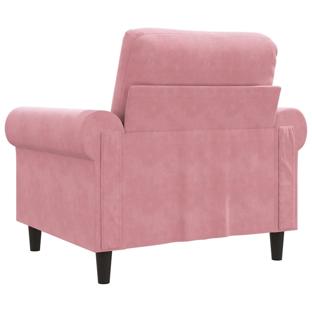 Poltrona Rosa 60 cm Velluto 359512