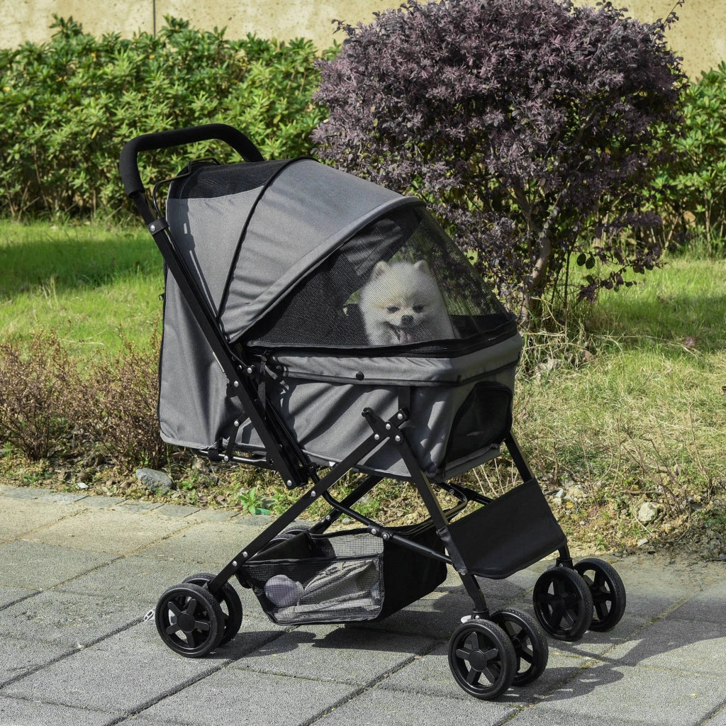 Cestino per Cani Pieghevole ¨C zephmum ¨C Grigio 76.5x52x95 cm