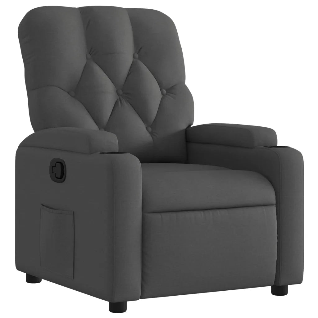 Divano Sedia-Poltrona reclinabile in tessuto grigio scuro 838442