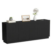 Madia Masainas, Credenza 4 Ripiani, 200x40x48h cm Nero