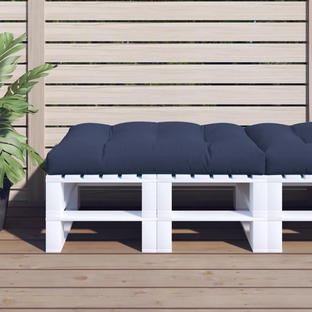 Cuscino per Pallet Blu Marino 120x80x12 cm in Tessuto