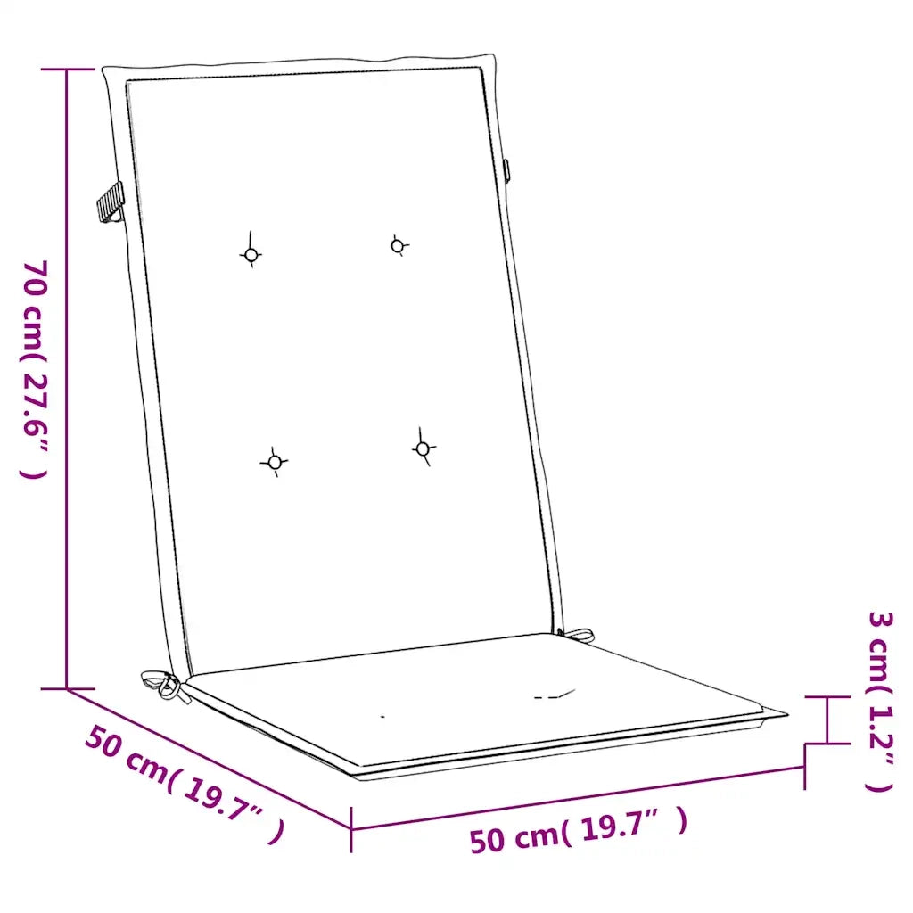 Cuscini per Sedie 2 pz Neri 120x50x3 cm in Tessuto 47538