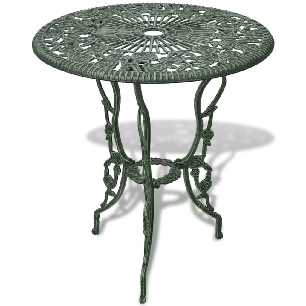 Set bistrot 3 pezzi in alluminio pressofuso verde 02_0014490
