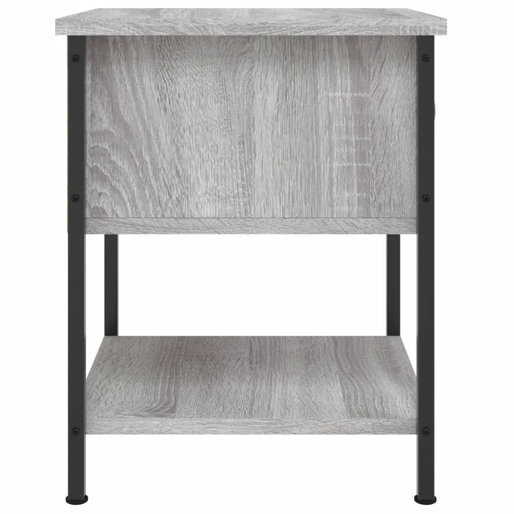 Comodino-Tavolino da notte Grigio Sonoma 34x35,5x45 cm in Legno Multistrato