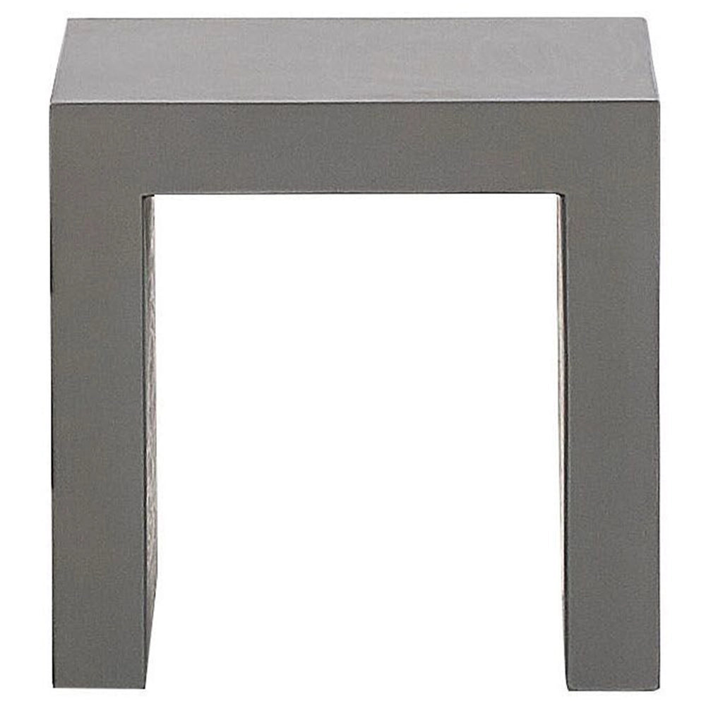 Set da pranzo da giardino Tavolo rettangolare in cemento grigio 2 panche a forma di U 2 sgabelli 6 posti resistente all'acqua
