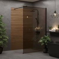Parete Doccia Rea Flexi Brown / Black 120