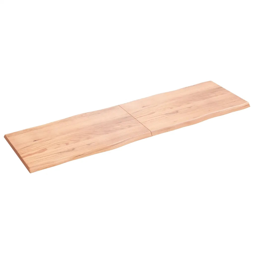 Piano Tavolo Marrone Chiaro 200x60x(2-4) cm Rovere Non Trattato 363984