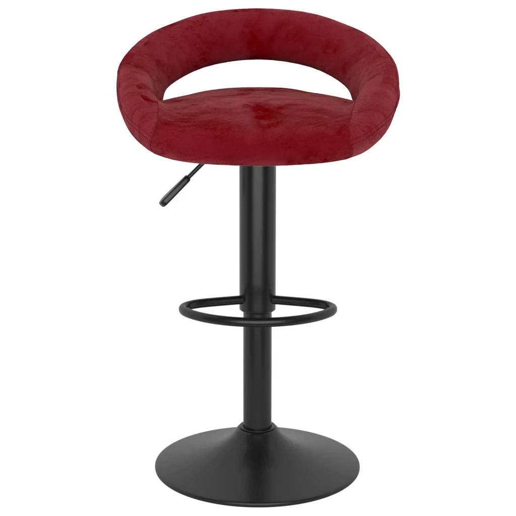 vidaXL Sgabelli da Bar 2 pz Rosso Vino in Velluto