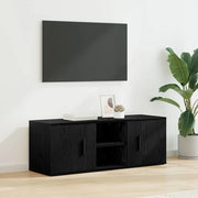 Mobile TV Rovere Nero 100 x 31,5 x 35 cm Legno multistrato 881158