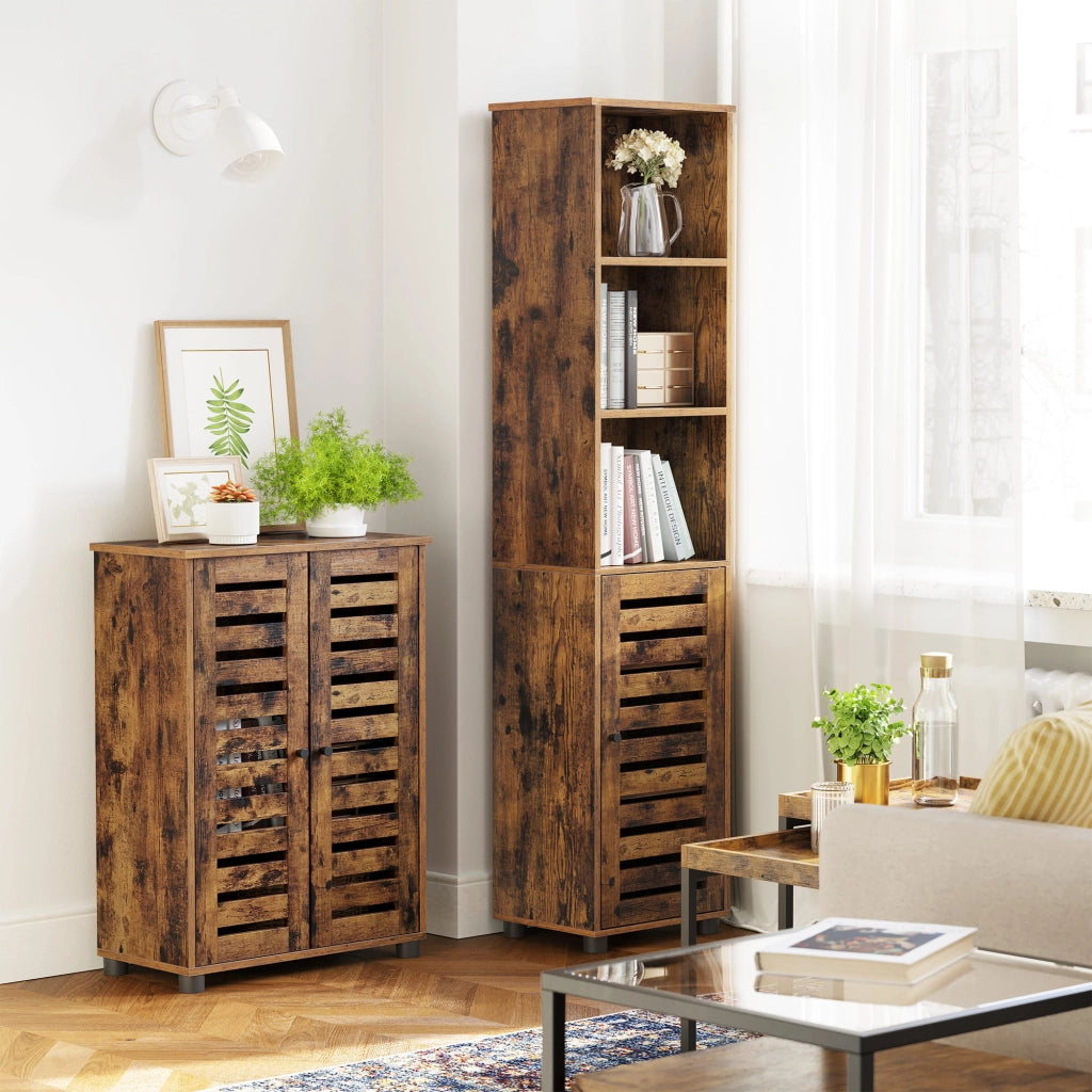 Mobiletto da bagno VALORA rustico marrone per organizzare lo spazio BBK142X01V1