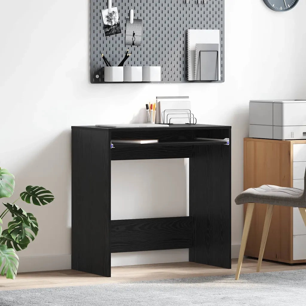 Scrivania | Tavolo da Ufficio Rovere Nero 77.5 x 43 x 79 cm Legno multistrato