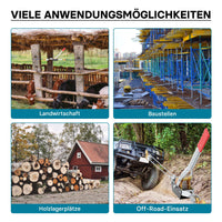 Paranco a leva max 4000 kg 3 m 2 ganci di carico Argano manuale a fune