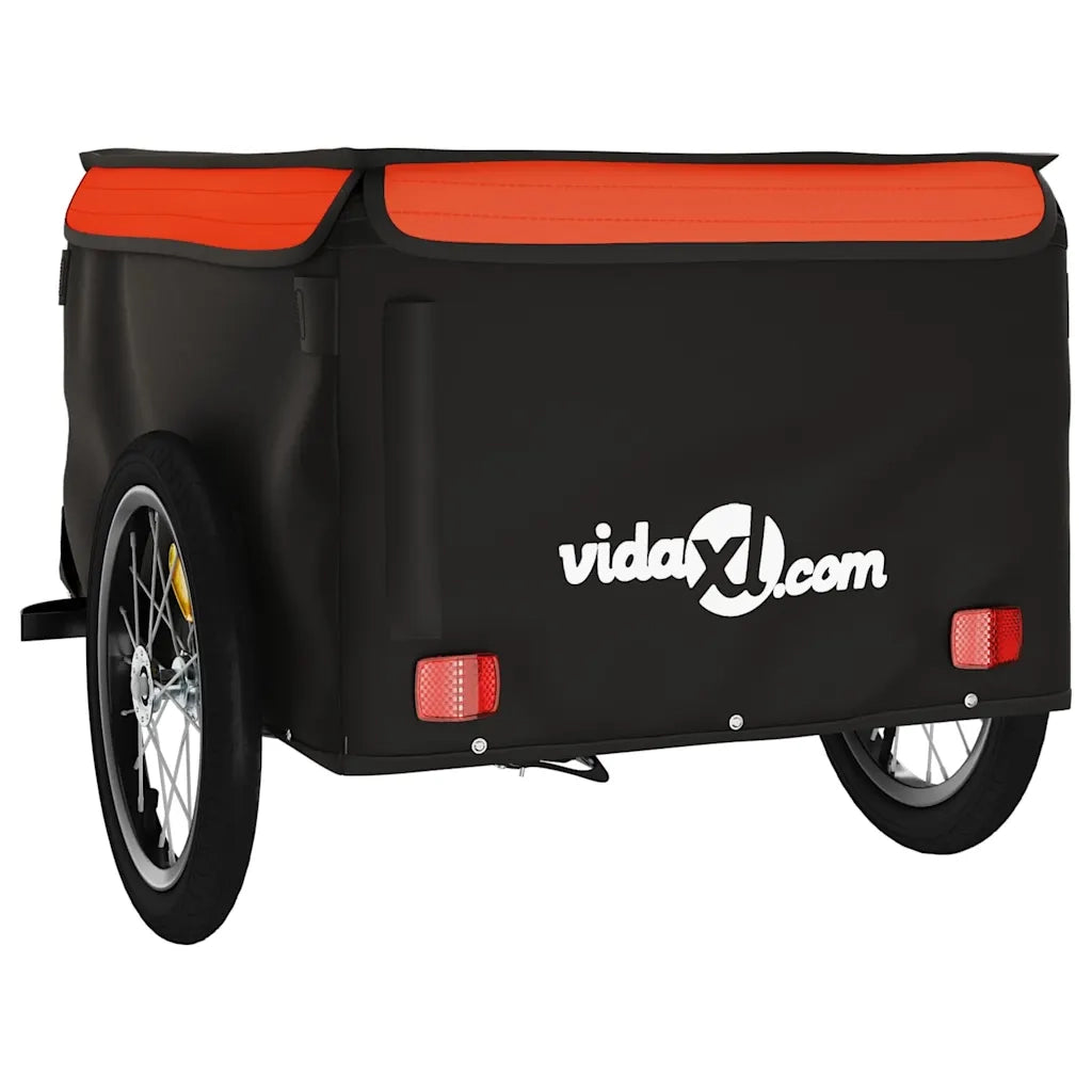 Rimorchio da Bici Nero e Arancione 45 kg in Ferro CFW8079385