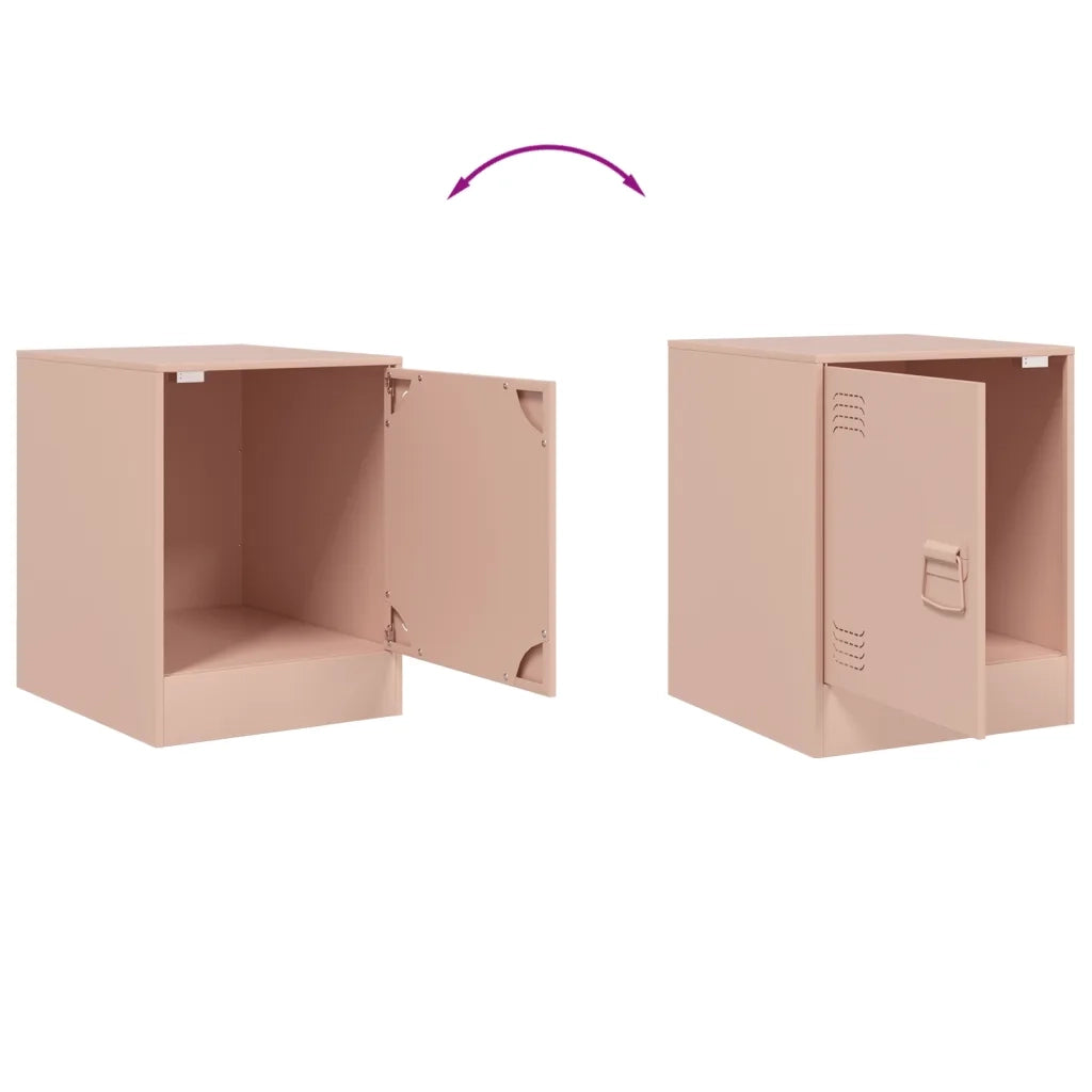 Comodino Rosa 34,5x39x44 cm in Acciaio 841609
