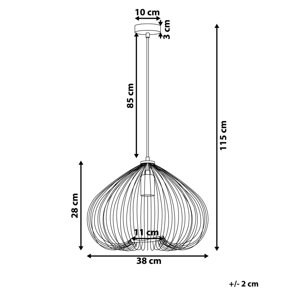 Lampadario moderno di design in metallo Nero a filo industriale